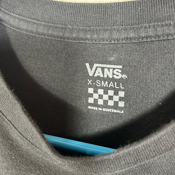 Vans Off the Wall Log Sleeve Tee Shirt Size XSmall Preowned. - Picture 3 of 4